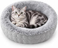 Reversible Donut Cat Bed, Grey Medium 19.7in Cat & Small Dog Nest