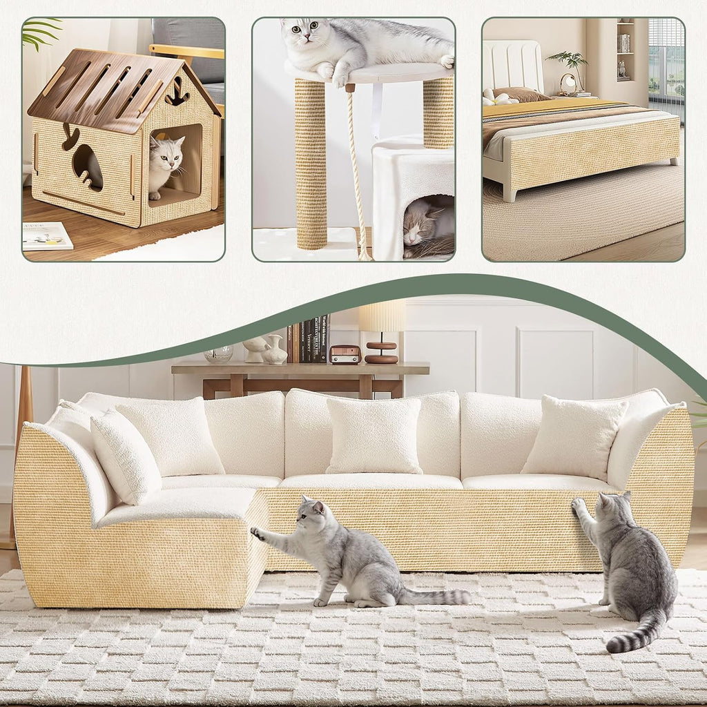 78.7x15.8In Cat Scratch Mat for Couch, Anti Scratch Furniture Protector