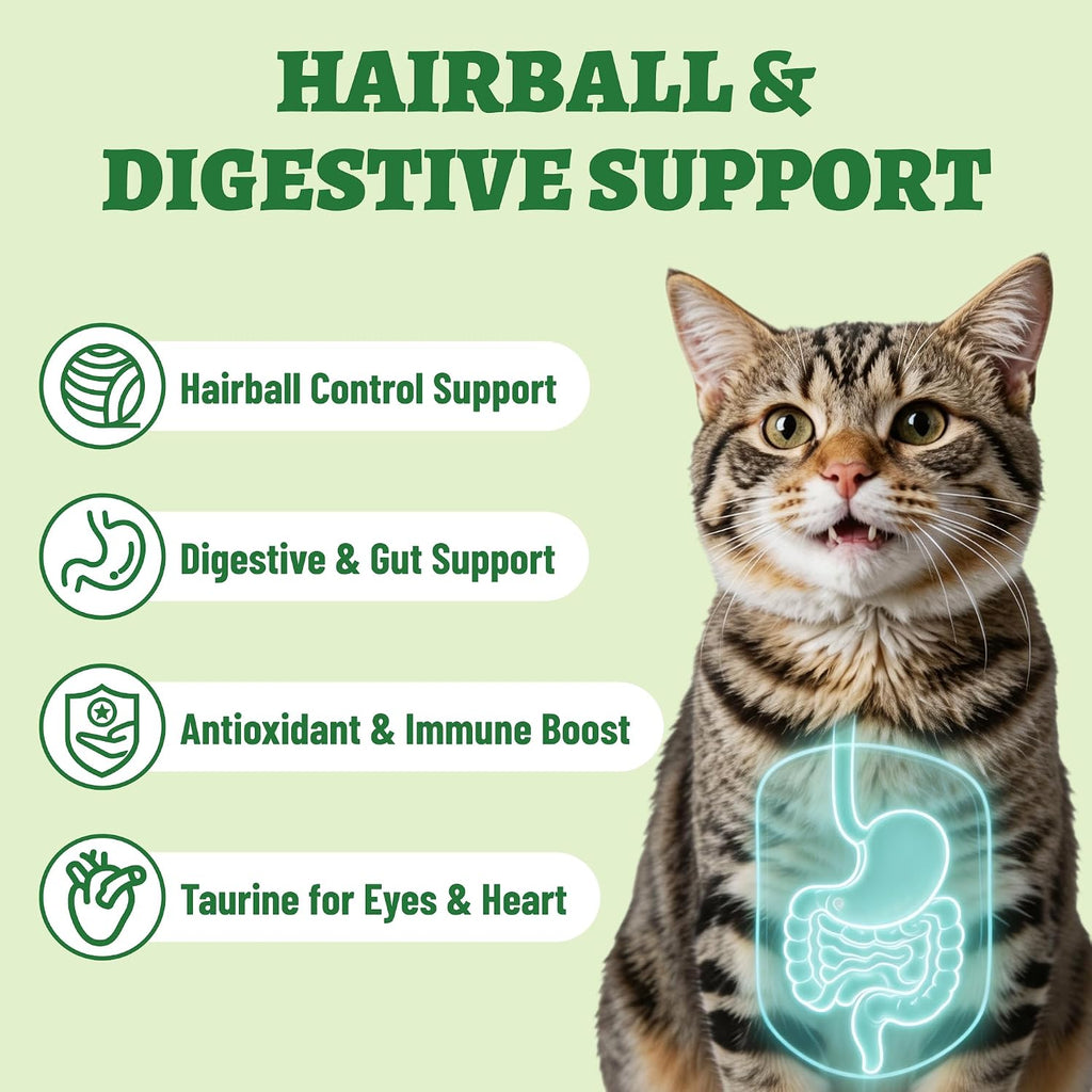 Just Try Freeze Dried Cat Treats Cat Grass Hairball Control for Cats 4 oz