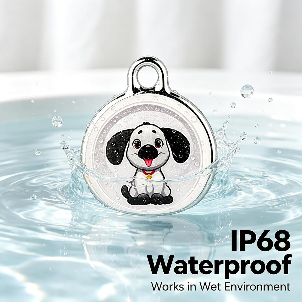 GPS Tracker for Dogs, Real-Time GPS Tracking Device for Cats, Pet Wearable Holder & Keychain Design, No Monthly Fee/No SIM Card, for Android and iOS, Long STBY,IP68 WP,Lightweight