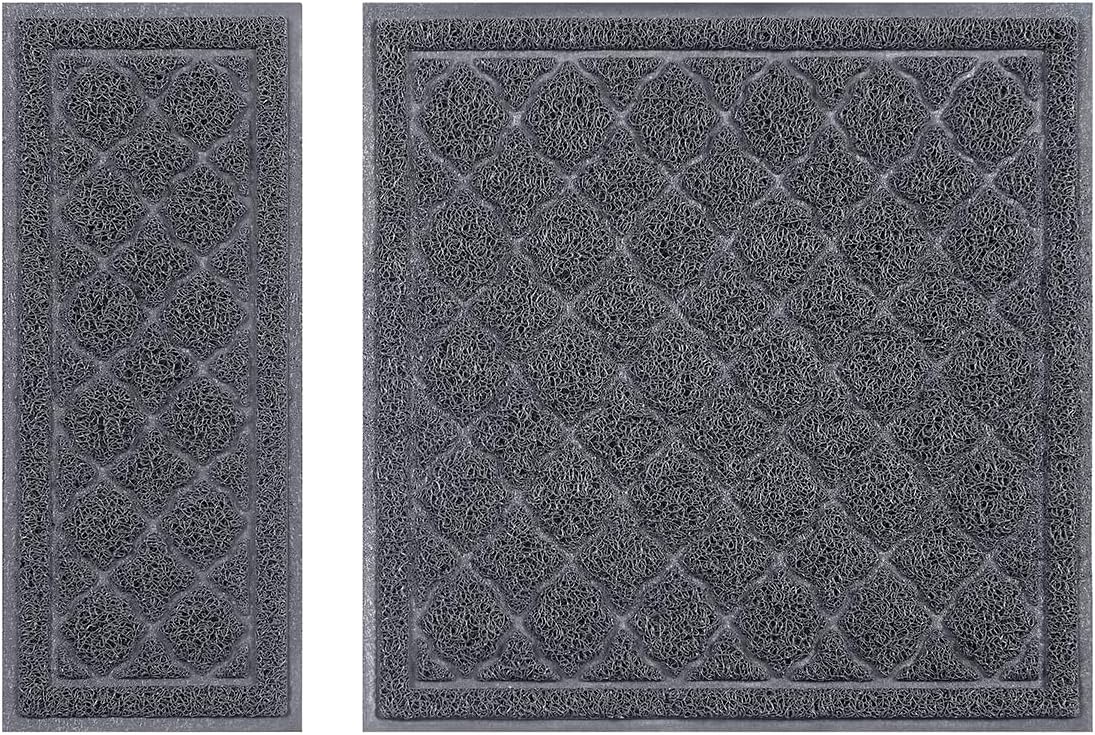 unipaws Cat Litter Trapping Mat, Litter Box Scatter Control Pad | Litter Free Floors and Urine Waterproof, Gentle on Paws, No Phthalate