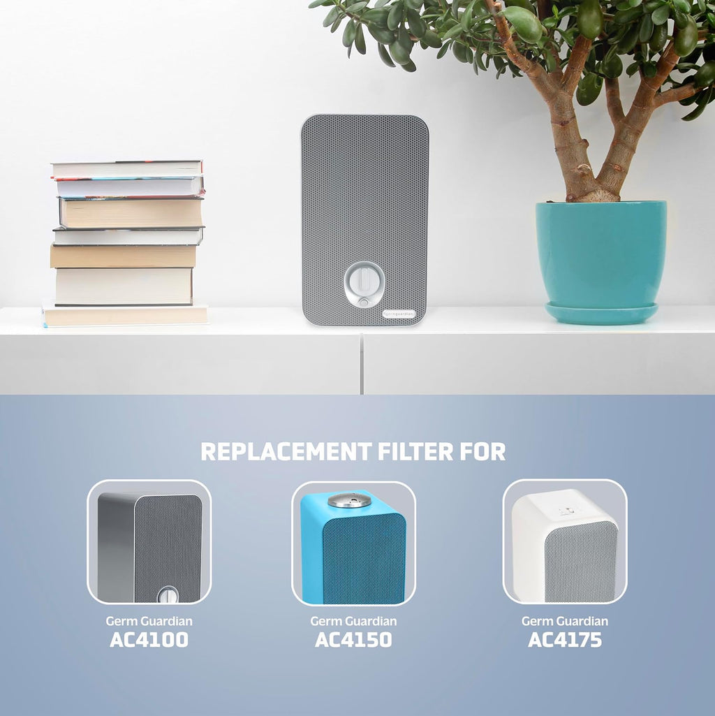 Germ Guardian FLT4100 True HEPA Genuine Air Purifier Replacement Filter E for GermGuardian AC4100, AC4150P, AC4150BL, and More
