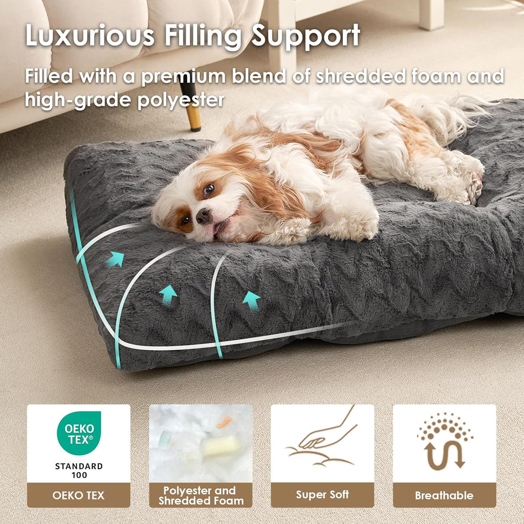 EHEYCIGA Washable Dog Beds for Small Dogs, 23x18 Inch Pet Bed, Charcoal
