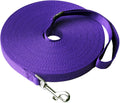 Dog/Puppy Obedience Recall Training Agility Lead -15ft 20ft 30ft 40ft 50ft Training Leash - Great for Play, Camping, or Backyard - Purple 50ft