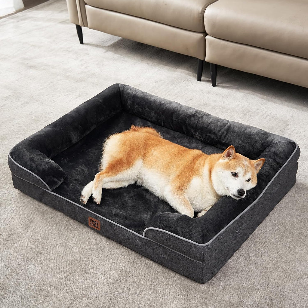 EHEYCIGA Orthopedic Dog Bed Medium Size Dog, Waterproof Washable Pet Beds