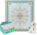 Washable Pee Pads for Dogs, 18"x24", 2 Pack Reusable Puppy Training Pads | Super Absorbent, Leak-Resistant and Non-Slip for Puppy Training, Crates, Playpens, Whelping and Senior Dog Care