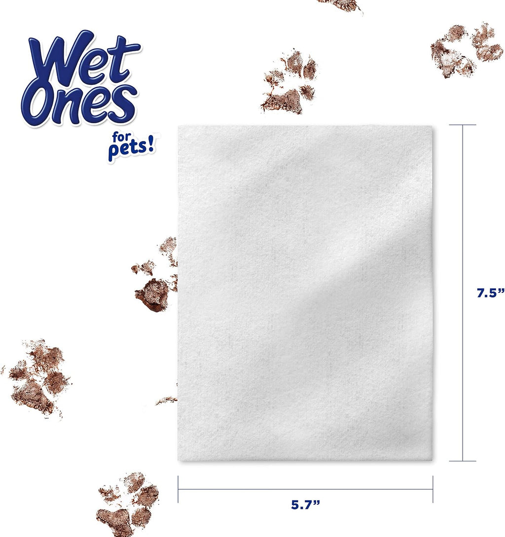 Wet Ones for Pets Deodorizing Dog Wipes, Tropical Splash, 100 Count | Baking soda formula, moisture-lock seal keeps cloths fresh, suitable for daily grooming between baths 