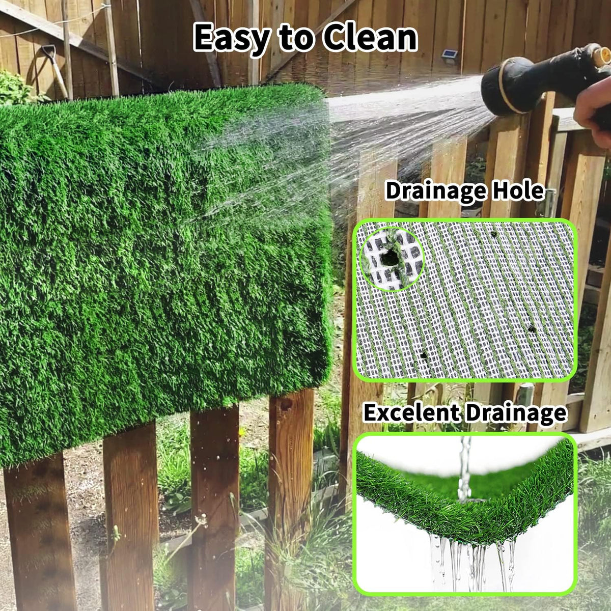 Fake Grass Pad for Dogs Potty Training Artificial Turf, 39.3x19.7in | Pet-Friendly, Fast-Drain, Easy to Clean, Indoor Outdoor Balcony Apartmen Patio Use
