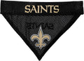 Pets First NFL DOG BANDANA - NEW ORLEANS SAINTS REVERSIBLE PET BANDANA. 2 Sided Sports Bandana with a PREMIUM Embroidery TEAM LOGO, Large/X-Large. - 2 Sizes & 32 NFL Teams available