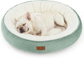 Love's cabin Round Donut Cat and Dog Cushion Bed, 30in Pet Bed for Medium or Large Dogs, Anti-Slip & Water-Resistant Bottom, Soft Durable Fabric Pet Beds, Washable Calming Cat Bed, Apple Green