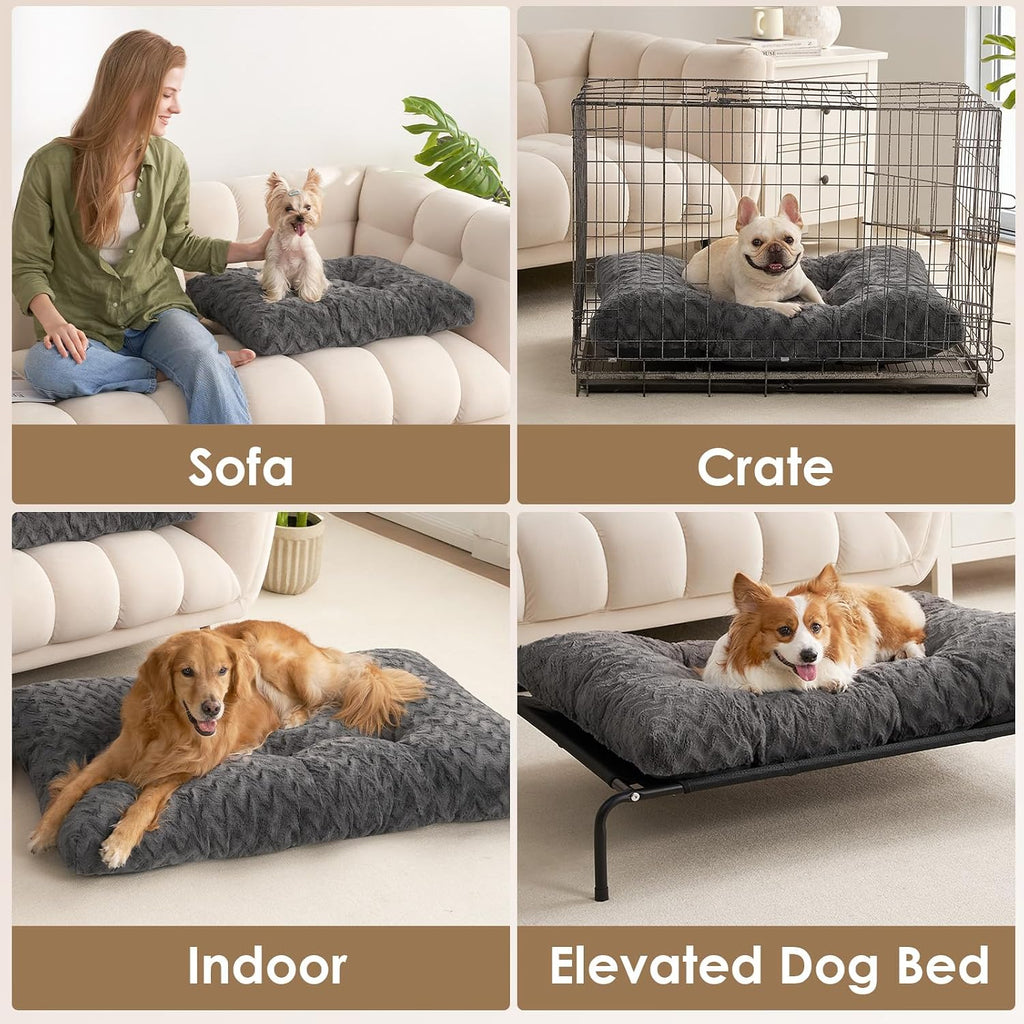EHEYCIGA Washable XL Dog Beds Large Sized Dog, 41x27 Inch Pet Bed, Charcoal