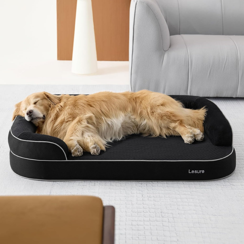 LE SURE RealOrtho™ XL Plus 3-Layer Orthopedic Extra Large Dog Bed,48" Black