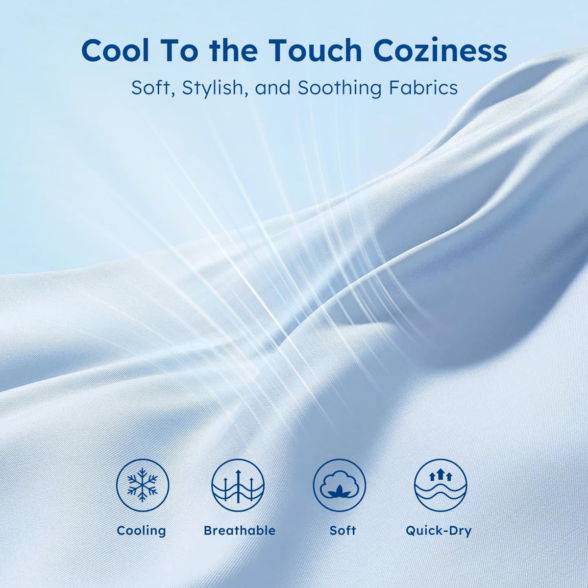ZOMISIA Premium Cooling Blanket for Large Dogs - Q-MAX>0.5 Breathable Washable Dog Cooling Mat, Travel Soft Pet Summer Essentials, Blue, 50"x60"