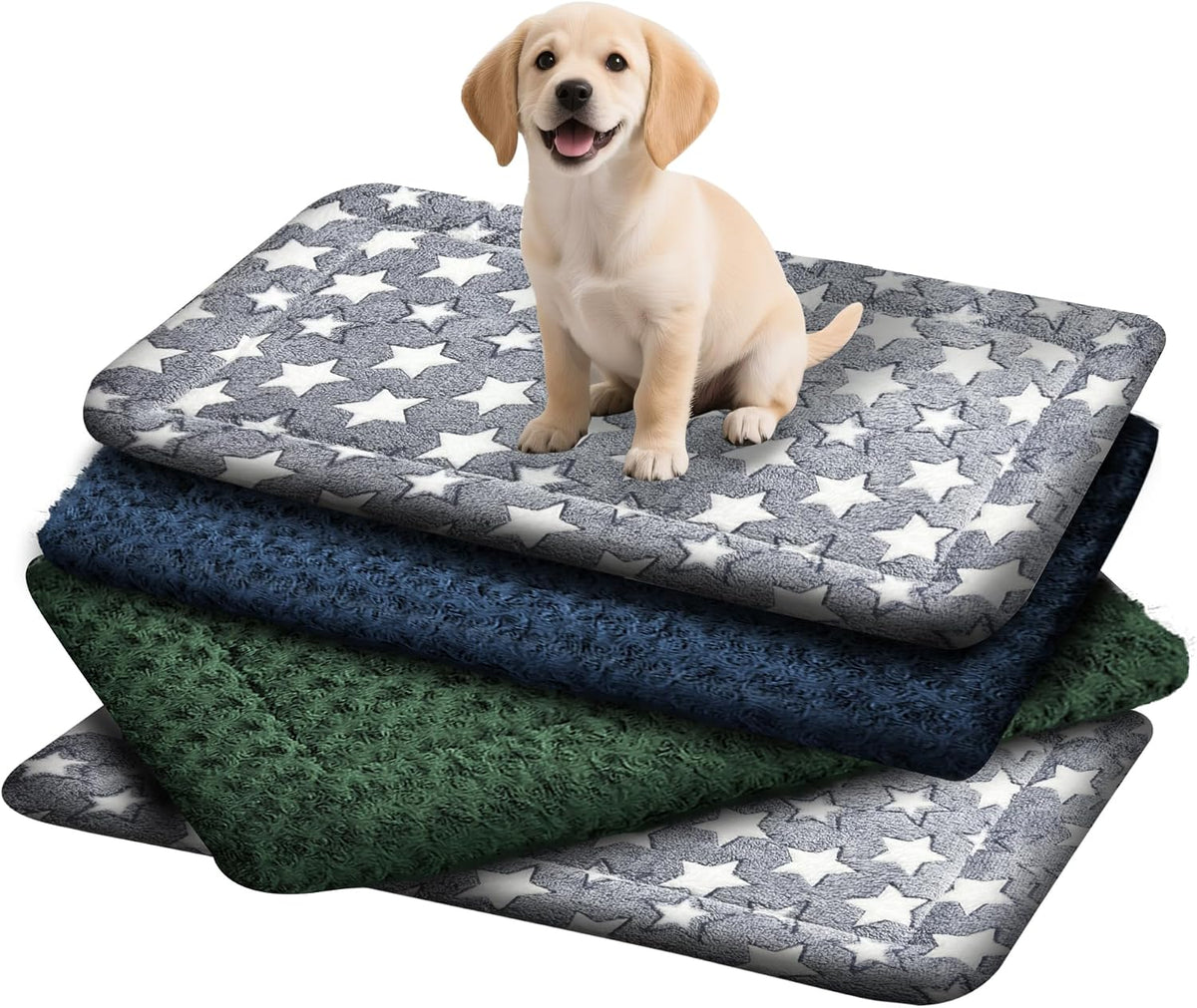 4 Pcs Dog Crate Pad Washable Cat Dog Pet Bed Medium Mat 24 inch Color Blend