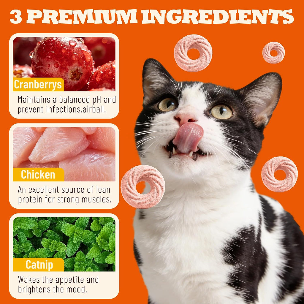 8 oz Cranberry Treats with UT Support & Catnip Flavor for Cat