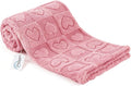 gogobunny Large Pet Blanket for Dogs Cats, Ultra Soft 300GSM Coral Fleece Washable Furniture Protector for Couch Bed Car Seat, Calming Crate Mat Blanket for Large Breeds, Pink, 60x80IN