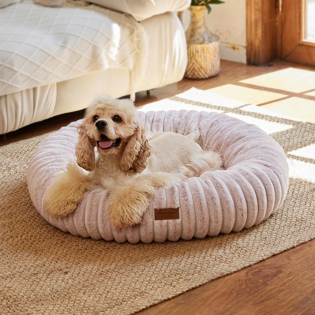 FUKUMARU Dog Bed, 30" Orthopedic Dog Beds for Medium Dogs, Donut Cat Beds