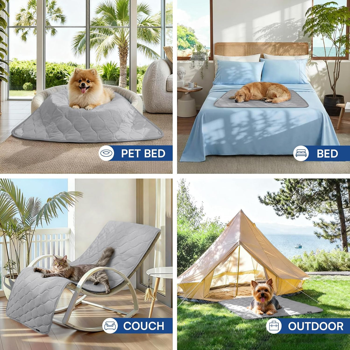 Luciphia Q-MAX 0.5 Cooling Dog Mat Blanket Waterproof Leakproof for Cats
