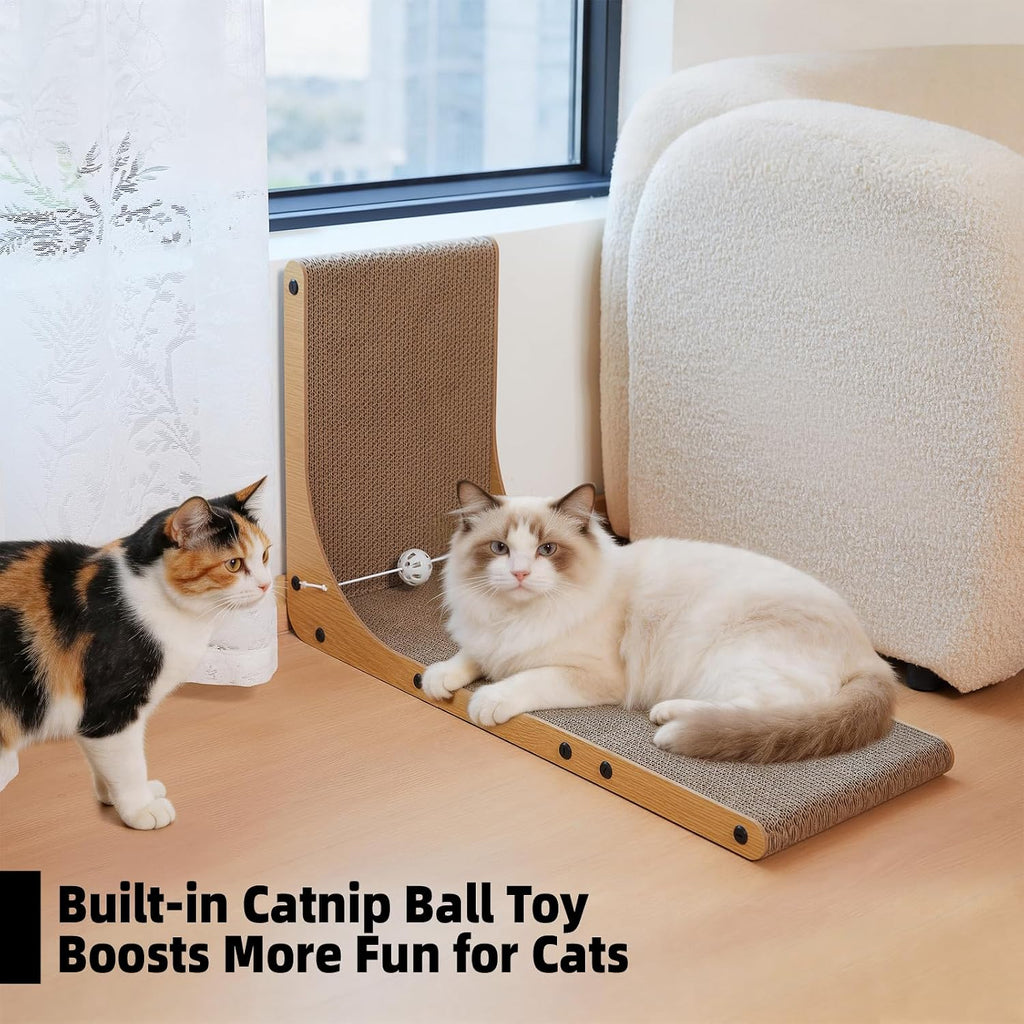 26.8 Inch Cardboard Cat Scratching Post, 2-Pack