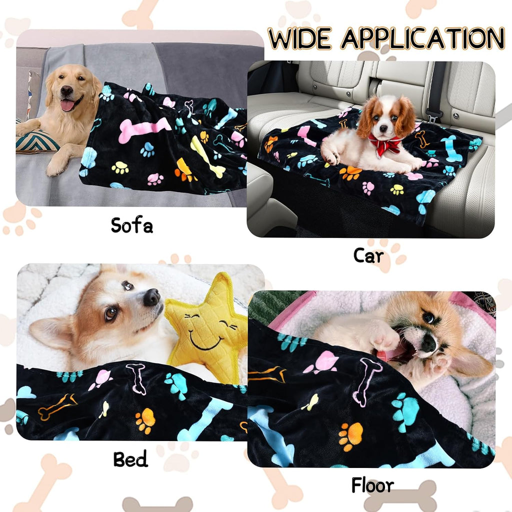 Rezutan Blanket for Large Dogs & Cats Soft Reversible Cute Paw 40"x31"