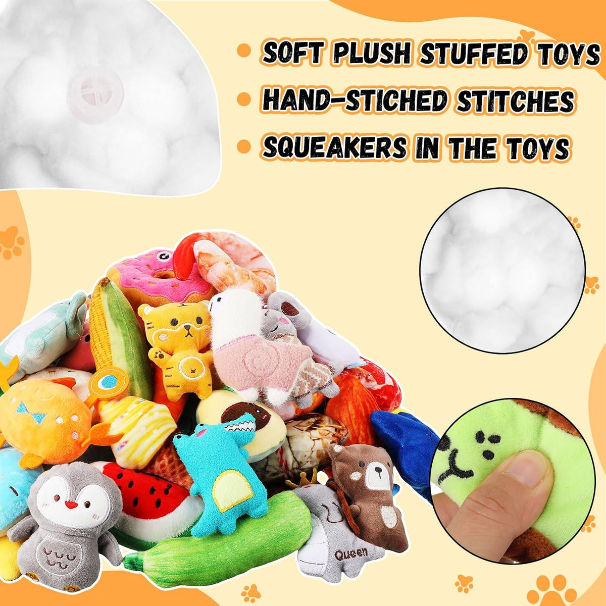 Libima 120 Pack Small Squeaky Dog Toys Bulk for Puppy Small Dog