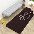 OLANLY Dog Door Mat for Muddy Paws 59x24, Paw Print Design Chenille Mud Mat