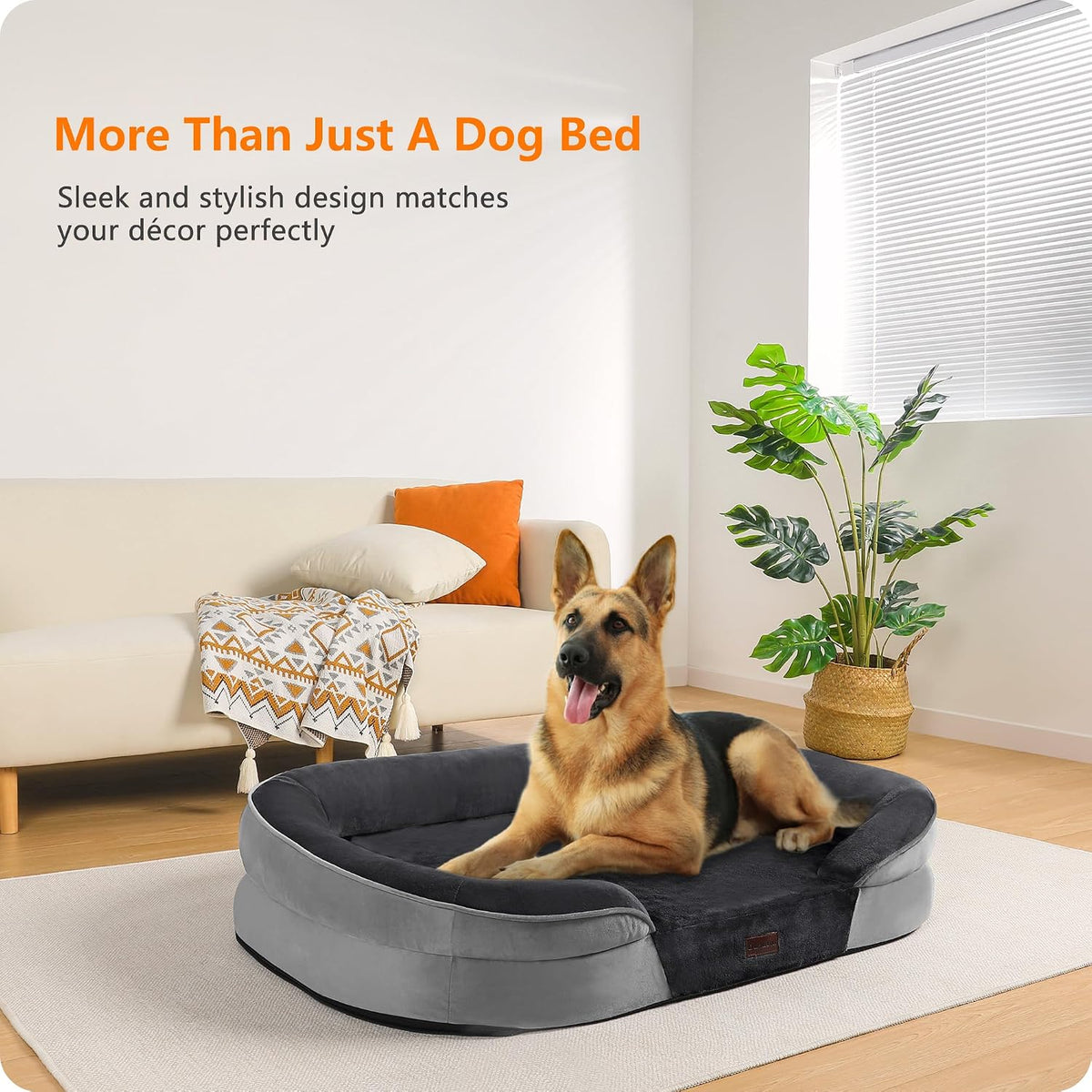 Dwanton Orthopedic Waterproof X-Large Dog Bed Sofa, Gel Memory Foam, 45"