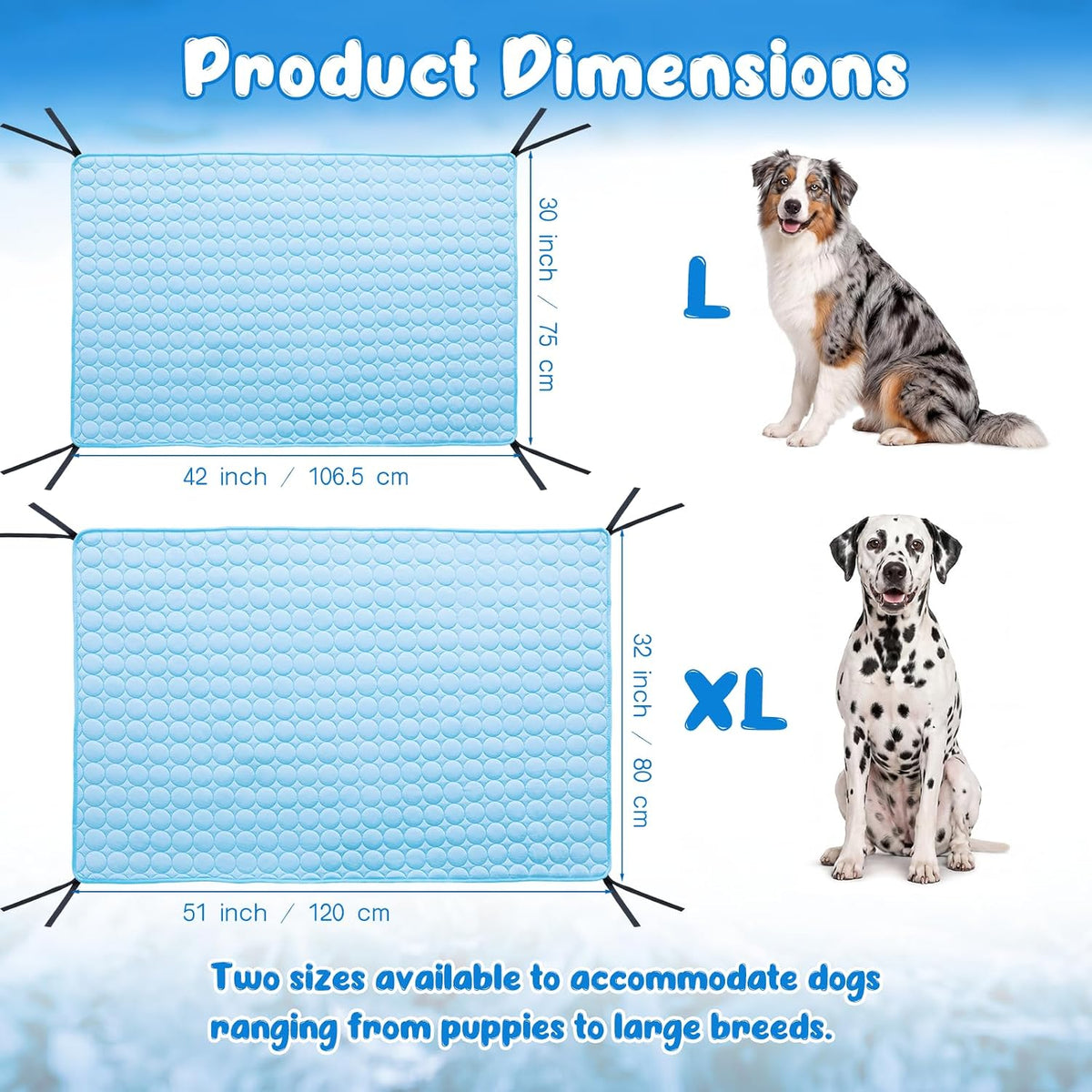 Elevated Dog Cat Bed Cover Replacement Pad, 42 x 30 Inch, Blue
