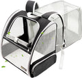 Texsens Innovative Traveler Bubble Backpack Pet Carriers for Cats and Dogs (Expandable-Black)