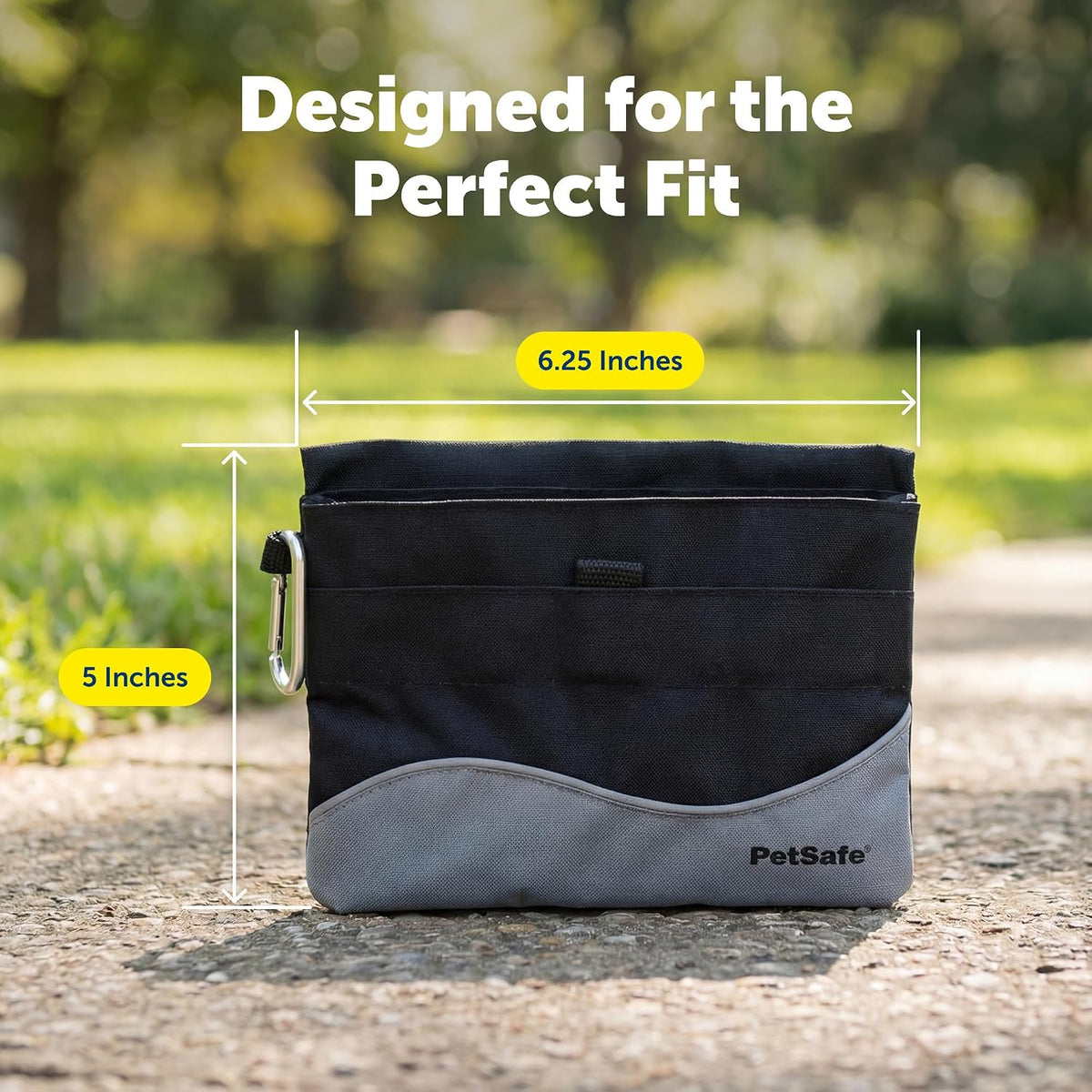 PetSafe Dog Treat Pouch Sport, Black, Mini, 6.25 in L x 5 in H