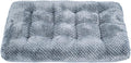 WONDER MIRACLE Fuzzy Deluxe Pet Beds, Super Plush Dog or Cat Beds Ideal for Dog Crates, Machine Wash & Dryer Friendly (22" x 30", M-Grey)