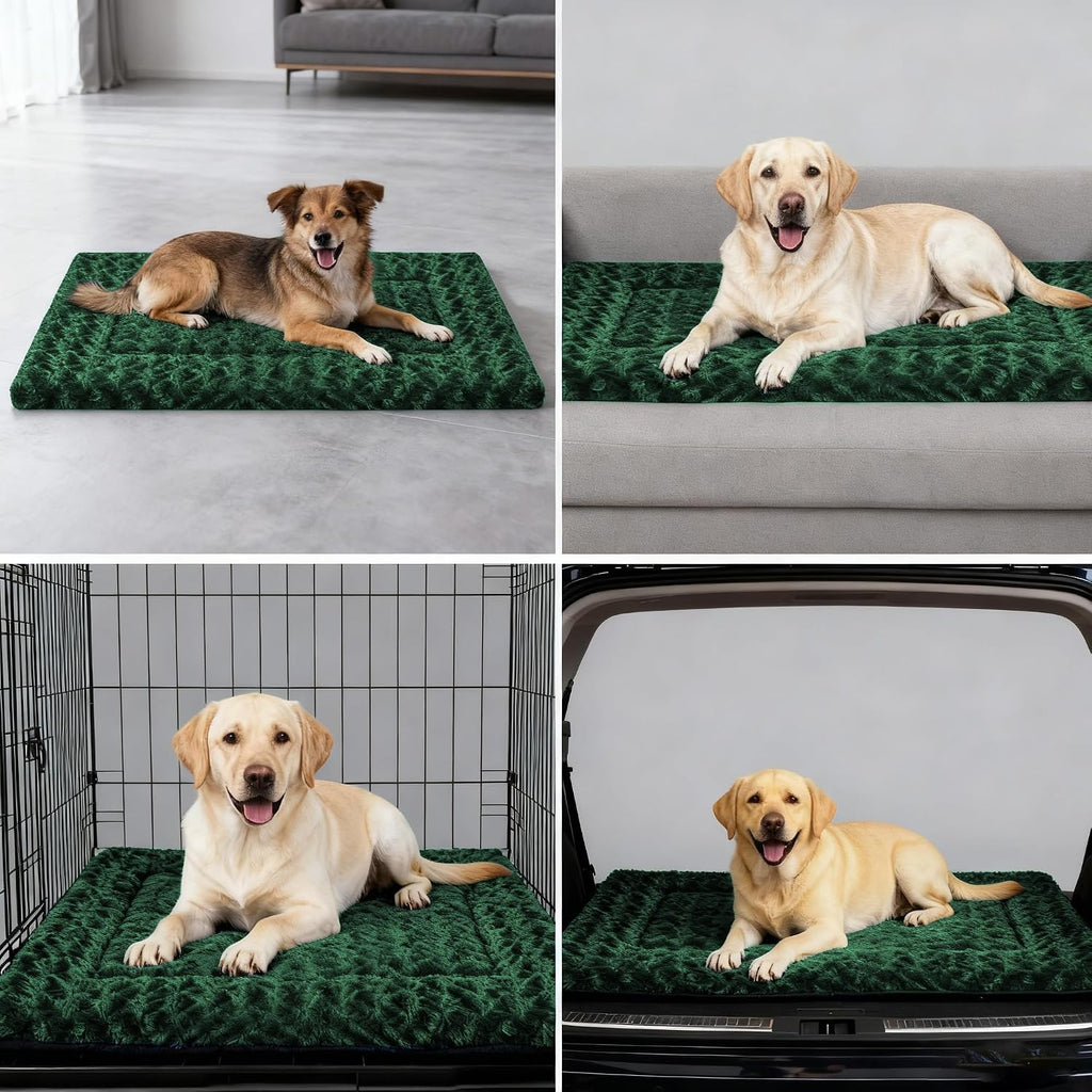 Dog Bed Mat - Dog Crate Pad - Reversible Dog Mat for Pet Comfort - Soft Bed Pads with Dual-Sided Design for All Seasons - Durable, Machine Washable Mat for Crates, Travel, and Home