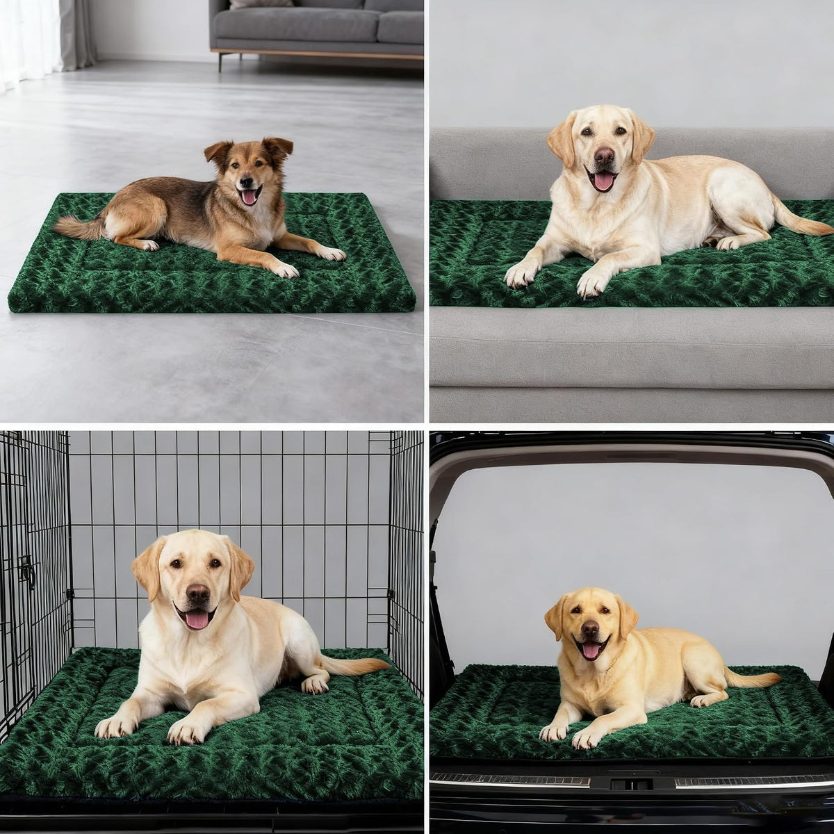 Dog Bed Mat - Dog Crate Pad - Reversible Dog Mat for Pet Comfort - Soft Bed Pads with Dual-Sided Design for All Seasons - Durable, Machine Washable Mat for Crates, Travel, and Home
