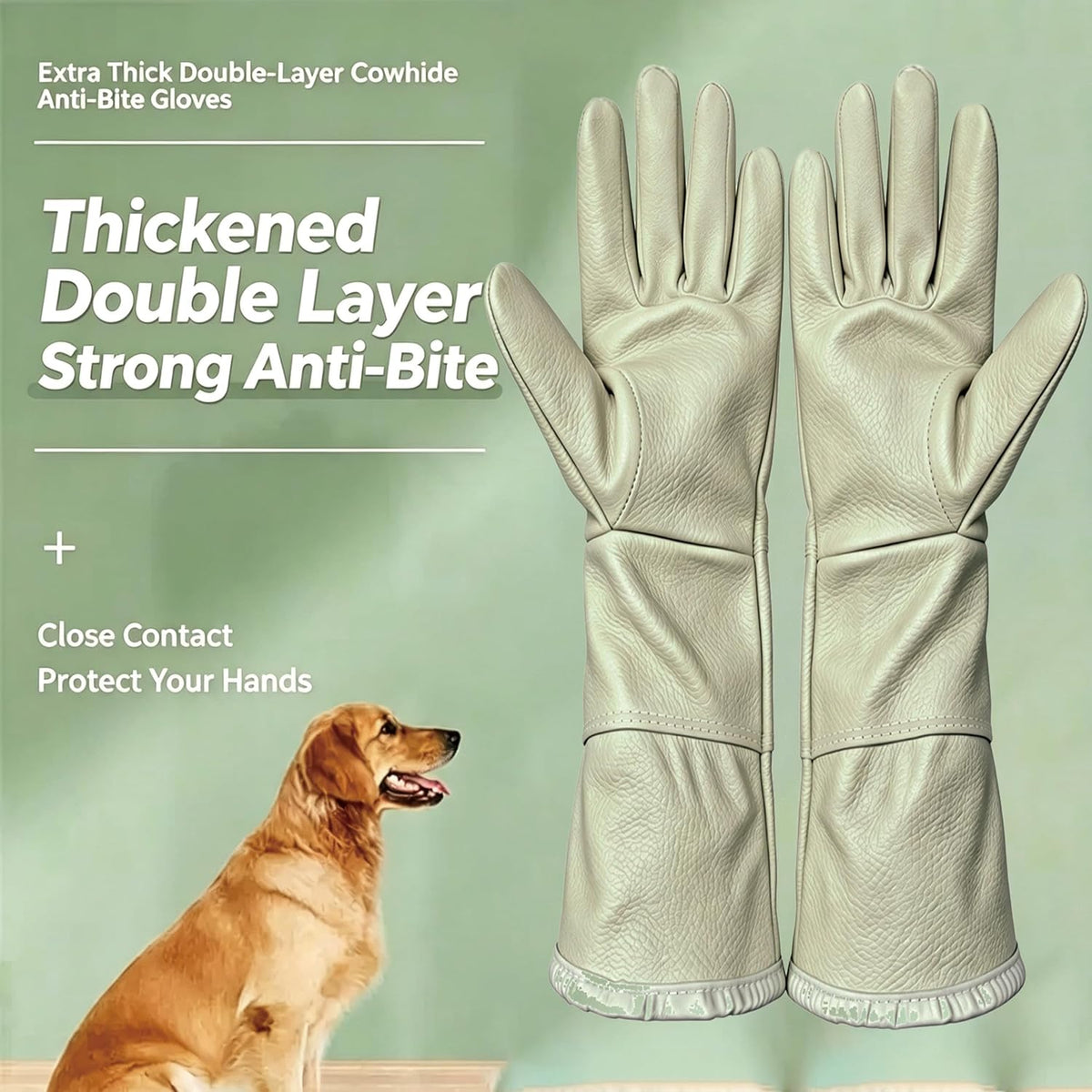 YOFANG 16.5 Inch Animal Handling Gloves Bite‑Proof & Anti Scratch