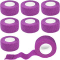 8 Pack 1 in x 5 Yards Cohesive Wrap Self Adhesive Bandage Wrap Elastic Self Adherent Bandage Self Stick Vet Tape for Athletic, Wrist, Ankle, Knees, Pets (Dark Purple)