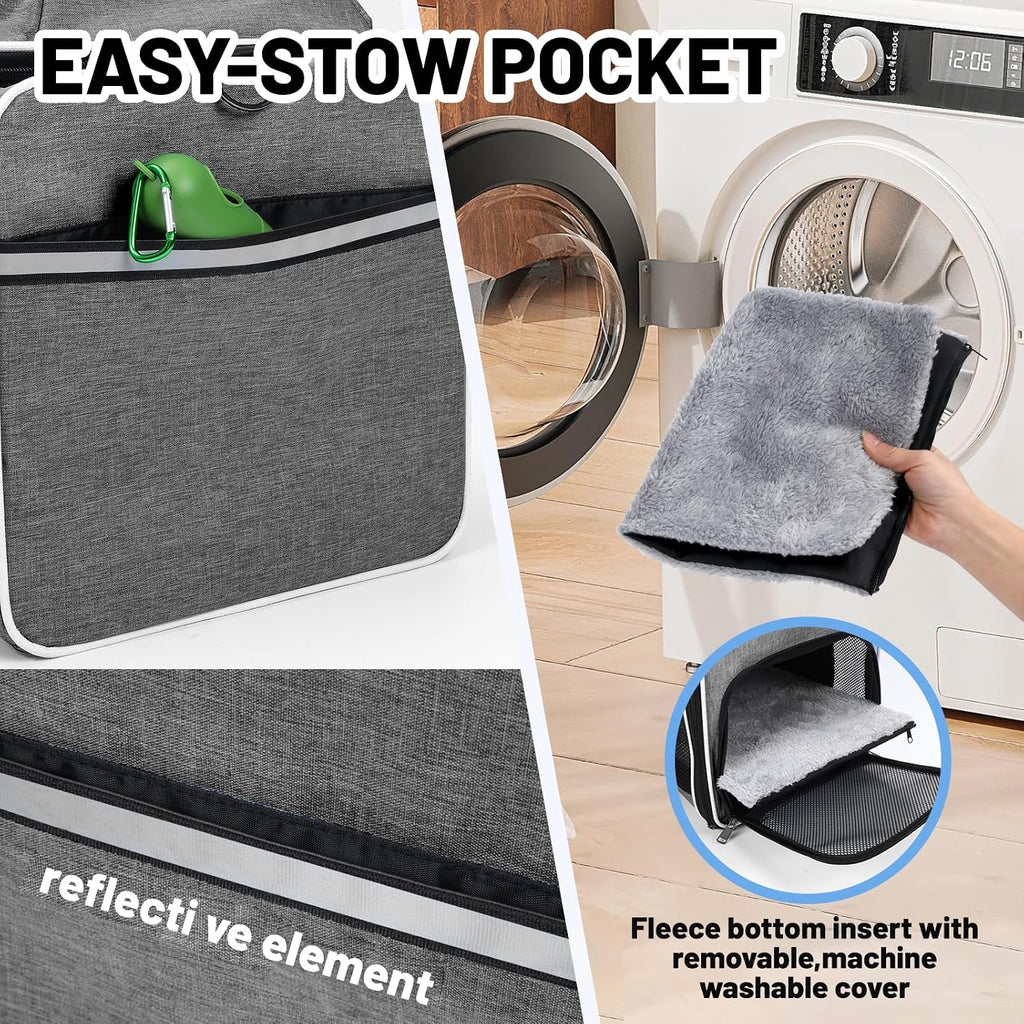 Cat Carrier Top-Expandable 18x11x11, United Delta American Airline Approved
