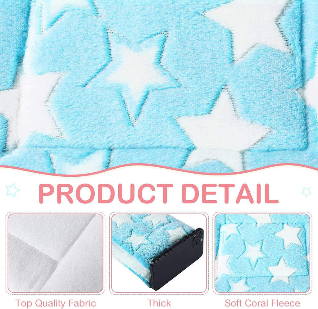 Haull 4 Pcs Waterproof Guinea Pig Bedding Mat, Cute Star, 13 x 18.5