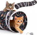 Glittme S-Shape Cat Tunnel, Foldable Cat Tunnels for Indoor Cats