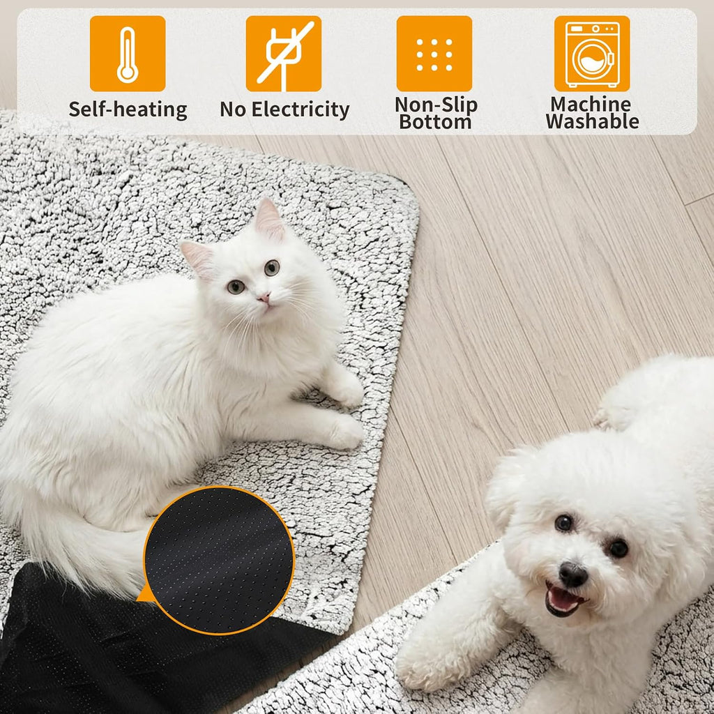 NWK Soft Plush Fluffy Self Warming Thermal Dog Bed Mat 45’’ X 28’’ X 1’’