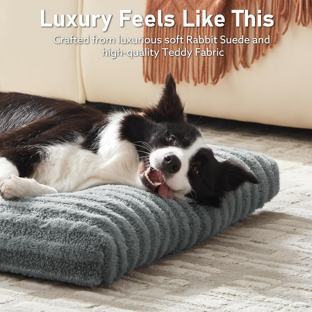 FURTIME Washable XL Dog Bed for Extra Large Dogs, Deluxe Dog Crate Beds