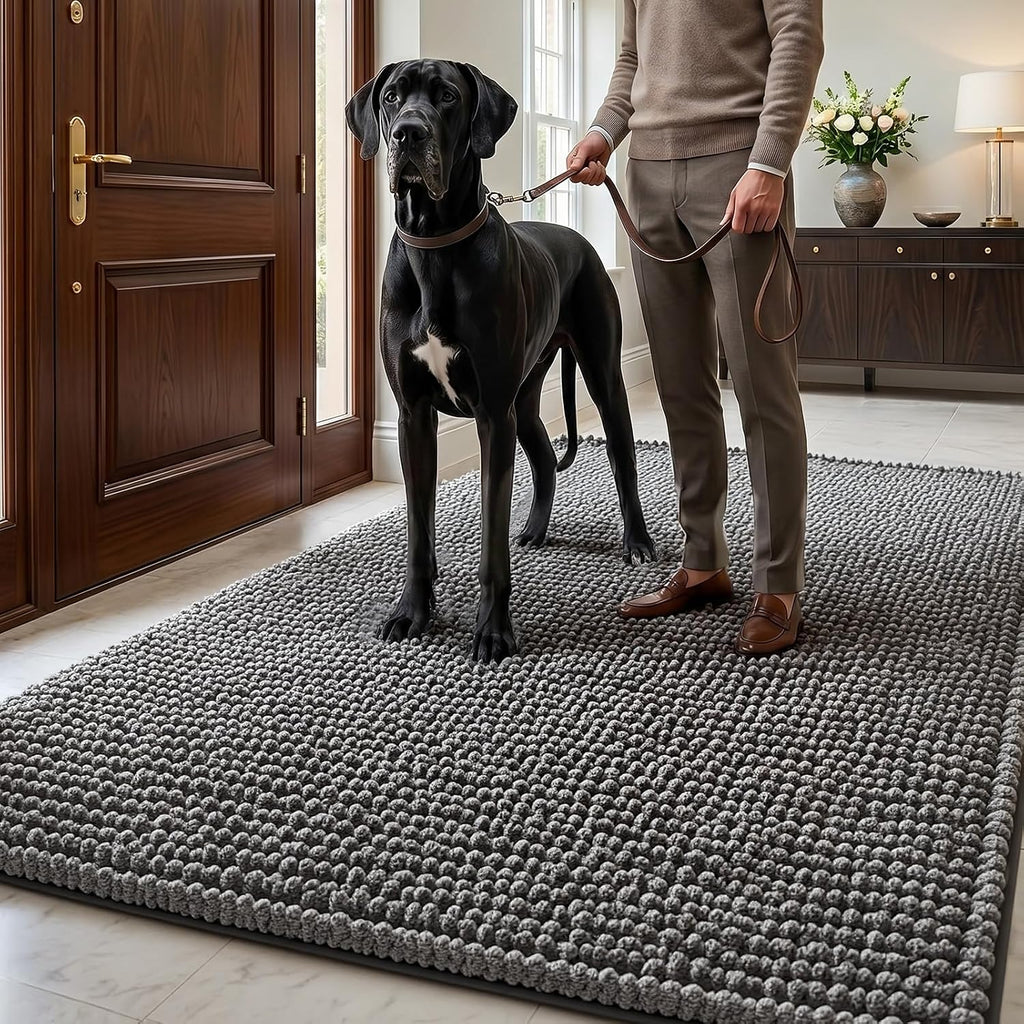 EHEYCIGA 60x24in.Super Absorbent Dog Door Mat for Muddy Paws Entryway Rug