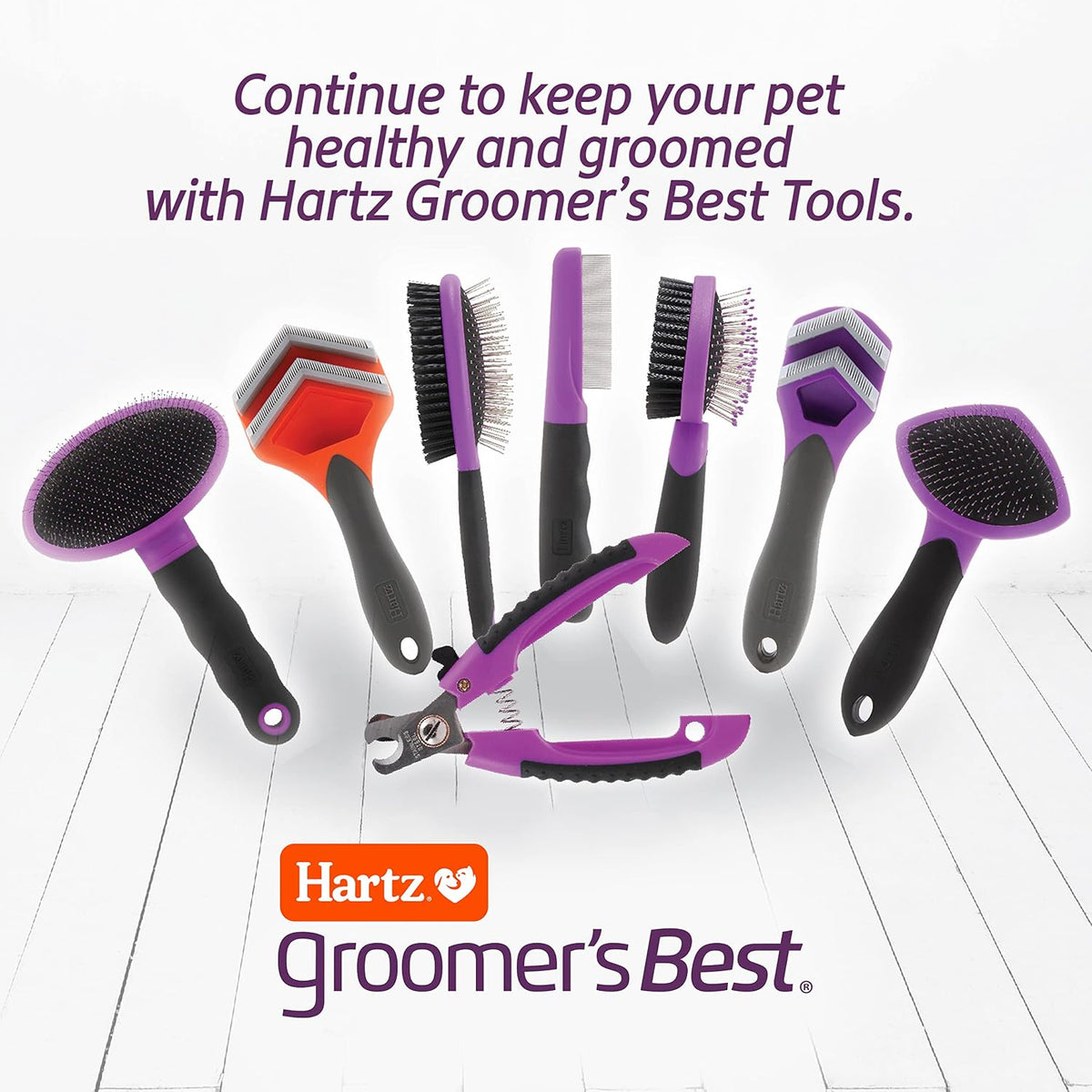 Hartz Groomer's Best Flea Comb for Dogs and Cats, Fine-Toothed Gentle Pet Comb for Detangling or Dematting Face & Paws (Pack of 1) 