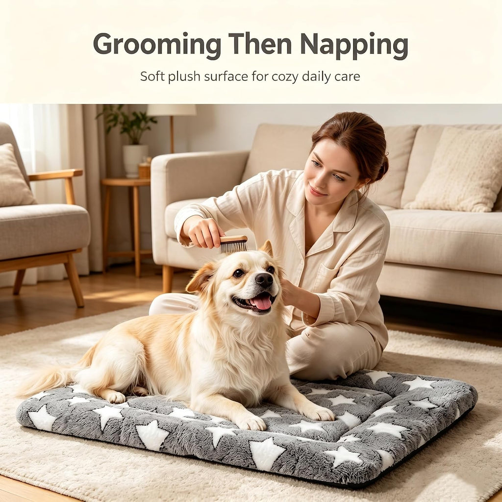 Dog Bed Mat - Comfortable Kennel Pad, Multi-Purpose Crate Bed & Mat for Dogs & Cats – Soft Crate Pad for Dog & Cat (Gray, M(30"x20"x1.5"))