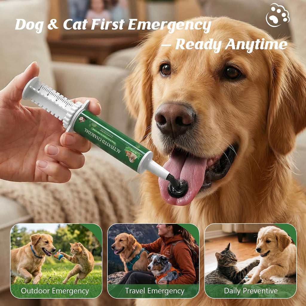 Aclohu Pawmergency Activated Charcoal for Dogs | Pet Poison Emergency Kit