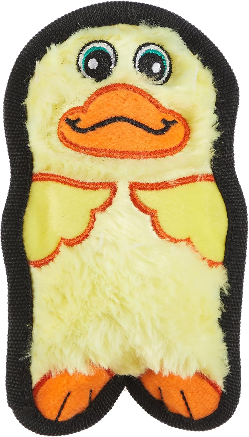Outward Hound Durablez Minis Tough Chew Plush Squeaky Dog Toy, Duck, 6" | Durable for Rowdy Play, No Stuffing, Less Mess, Fetch & Toss, Jumbo Squeaker, Tough Chewers, Extra Small Dogs & Puppies