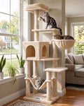 Hey-brother Cat Tree, Multi-Level Sisal Covered Scratching Posts, MPJ050M