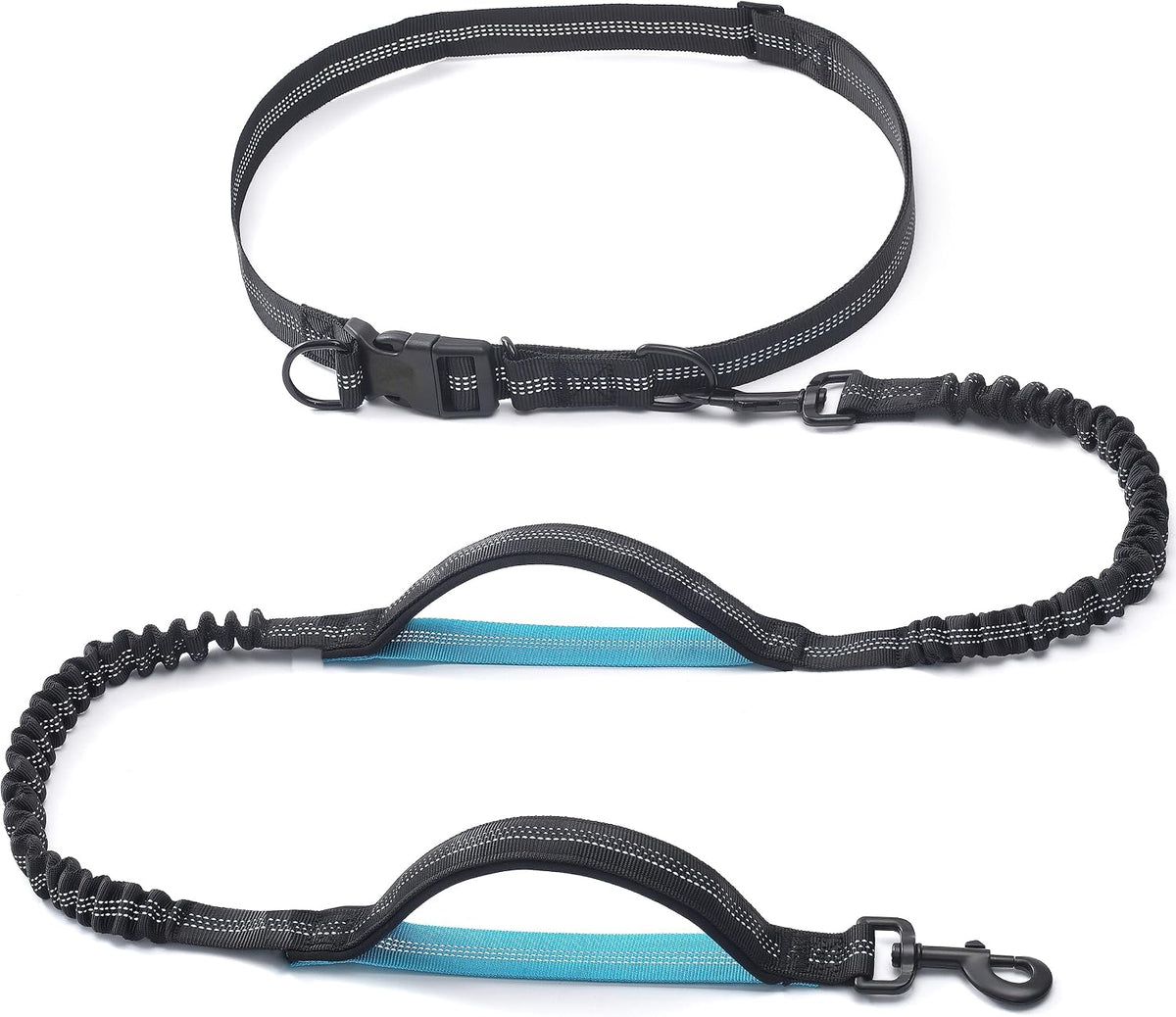 iYoShop Retractable Hands Free Dog Leash, Small, 8-25 lbs, Black