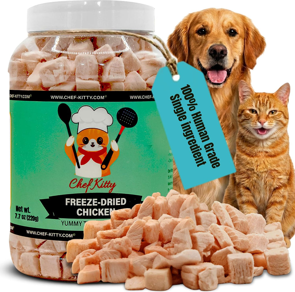 Freeze Dried Chicken Cat & Dog Treats, Single Ingredient, 7.7oz