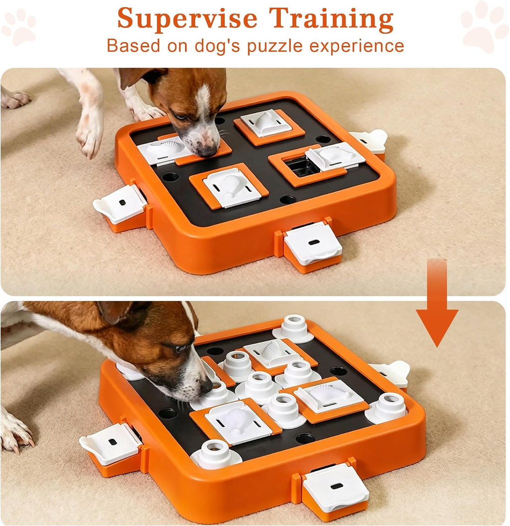 Aluckmao Dog Puzzle Toy Large - Adjustable Levels Food & Treat Game