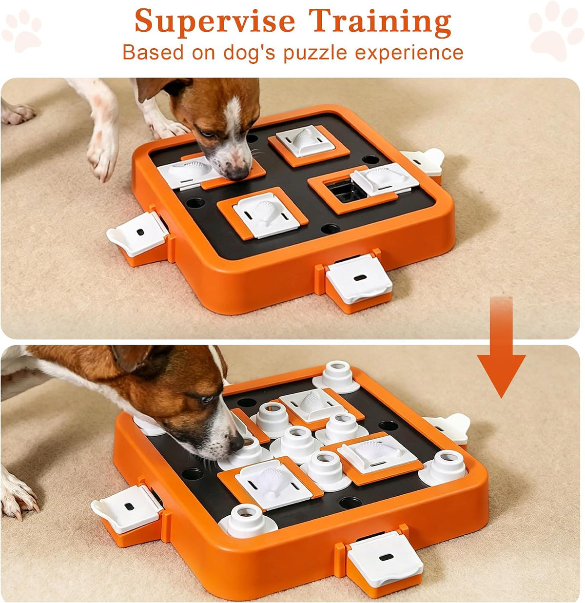 Aluckmao Dog Puzzle Toy Large - Adjustable Levels Food & Treat Game